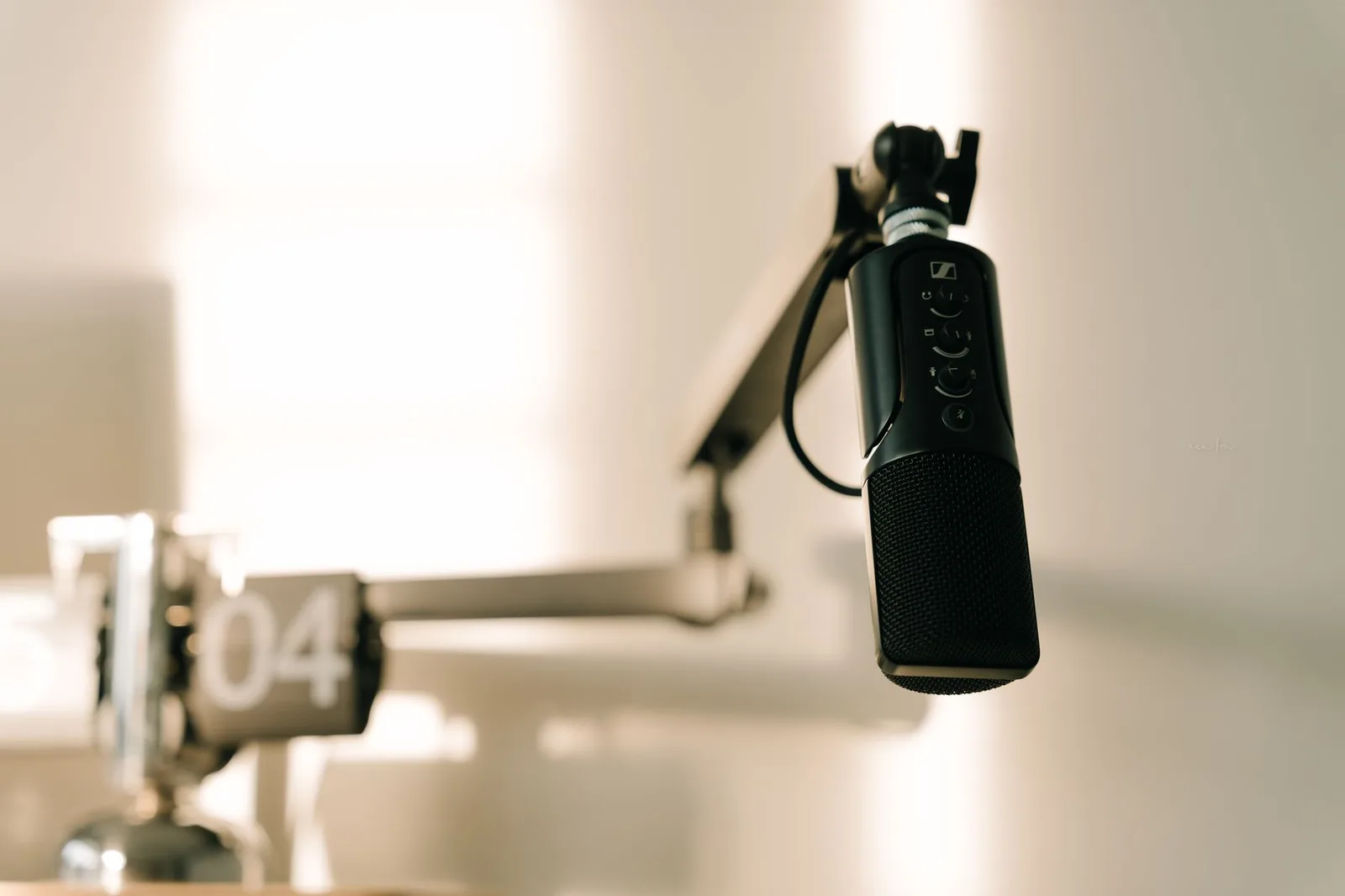 Professional microphone in a recording studio, representing AIDubWorld's voice cloning and audio pipeline